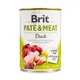 Влажный корм для собак Brit Pate & Meat Duck 400г, с курицей и уткой - изображение 1
