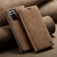 Чохол книжка Caseme з магнітом для Xiaomi Redmi Note 10 10S коричневий - зображення 1