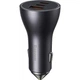 Автомобильное зарядное устройство Baseus Golden Contactor Pro Triple Fast Charger Car Charger 65W U+C+C CGJP010013 Dark Grey - изображение 4