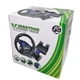 Руль игровой с педалями и коробкой передач 3в1 PS2 PS3 PC Геймерский UKC Vibration Steering Wheel Чёрный - изображение 3