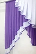 Кухонный ламбрекен VR-Textil № 022к фиолетовый с белым 150х150 см (52-0505) - изображение 4