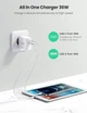 Мережевий зарядний пристрій Ugreen CD170 36 W 1*USB QC 3.0 1*Type-C PD3.0 White - зображення 2