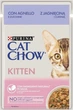 Влажный корм Purina Cat Chow для котят с ягненком и цукини, нежные кусочки в желе 78шт*85г - изображение 1