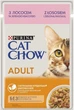Вологий корм Purina Cat Chow для дорослих котів з лососем та зеленою квасолею. Ніжні шматочки в желе 78шт*85г - зображення 1