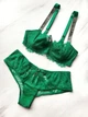 Бюстгальтер кружевной с камушками на шлейках Victoria's Secret Зеленый А-827 36C/C80 - изображение 6