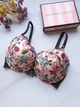 Бюстгалтер женский с пуш-апом Victoria's Secret Розовый с кружевом A-1385 32D/70D - изображение 1