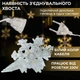 Гірлянда світлодіодна штора GarlandoPro 1733063Y сніжинка і зірка 108LED 3х0,9 м Жовтий - зображення 3