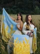 Патріотична шовкова хустка Колосок 85х85 см Друк односторонній Жовто-блакитна - зображення 2