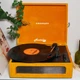 Вініловий програвач Crosley Voyager Yellow Velvet з Bluetooth, грамофон з вбудованими колонками для вінілових дисків - зображення 1
