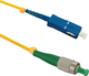 Patchcord światłowodowy Qoltec FC/APC - SC/UPC Singlemode 9/125 G652D Simplex 15 m Żółty (5901878543055) - obraz 1