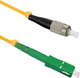 Patchcord światłowodowy Qoltec FC/UPC - SC/APC Singlemode 9/125 G652D Simplex 15 m Żółty (5901878543123) - obraz 1