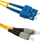 Patchcord światłowodowy Qoltec SC/UPC - FC/UPC Singlemode 9/125 G652D Duplex 2 m Żółty (5901878540443) - obraz 1