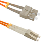 Patchcord światłowodowy Qoltec SC/UPC - LC/UPC Multimode 50/125 OM2 Duplex 1 m Pomarańczowy (5901878540399) - obraz 1