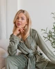 Пижама велюр Eva на запах Фисташковый XS - изображение 4