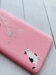 Матовий рожевий чохол на Apple iPhone 13 Pro :: Котик і сакура (принт 283) - зображення 2