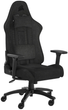 Fotel gamingowy Corsair TC-100 Relaxed Fabric Black (CF-9010051-WW) - obraz 1