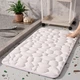 Коврик для ванной YourFind Stone PREMIUM 60x40 см, с эффектом памяти Memory Foam, антискользящий, быстросохнущий, водопоглощающий, Белый - изображение 6
