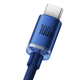 Кабель Baseus Crystal Shine Series USB to Type-C 100W 1.2m Blue (CAJY000403) - изображение 2