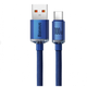 Кабель Baseus Crystal Shine Series USB to Type-C 100W 1.2m Blue (CAJY000403) - изображение 3
