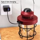 Стильный светодиодный аккумуляторный фонарь LED подвесная лампа для кемпинга ретро светильник с зарядкой USB ЮСБ с регулировкой света, Красный - изображение 9
