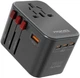Перехідник мережевий Promate TripMate-GaN75 EU/US/UK/AU на EU/US/UK/AU, 3xUSB-С, 2xUSB-A 75W total Black (tripmate-gan75) - зображення 1