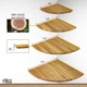 Полиця радіусна конусна Wood Wedge 25х25х2,5 см Білий - зображення 4