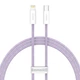 Кабель зарядний Baseus cable for iPhone Type C - Lightning Power Delivery 20W 2 м Purple (CALD000105) - зображення 1