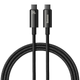 Кабель Baseus USB Type-C до USB Type-C Tungsten Gold Power Delivery 240 Вт 1 м Black (CAWJ040001) - зображення 1