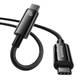 Кабель Baseus USB Type-C до USB Type-C Tungsten Gold Power Delivery 240 Вт 1 м Black (CAWJ040001) - зображення 3