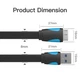 Кабель для синхронізації Vention USB-Micro USB-B 3.0 PVC nickel-plated 5Gbps плоский 0.25 м Black (YM0570) - зображення 3