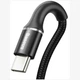 Кабель Baseus Halo data cable USB для USB Type-C 3 A 0.25 м Black (CATGH-D01) - зображення 2