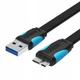 Дата кабель Vention USB 3.0 — Micro USB-B 10pin плоский 0.5 м Black (YM0537) - зображення 1