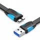 Дата кабель Vention USB 3.0 — Micro USB-B 10pin плоский 0.5 м Black (YM0537) - зображення 2