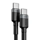 Кабель Baseus Cafule USB Type-C to USB Type-C PD2.0 100W 0.5 м Black/Grey (CATKLF-CLG1) - изображение 6