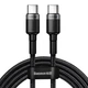 Кабель Baseus Cafule USB Type-C to USB Type-C PD2.0 100W 0.5 м Black/Grey (CATKLF-CLG1) - изображение 1