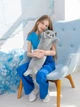 Мягкая игрушка обнимашка антистресс Британский Кот батон 70 см My Kigu Серый (9046) - изображение 2
