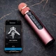 Караоке микрофон Losso M6 Premium Duet розовый со стерео звуком - изображение 2