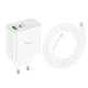 Мережевий зарядний пристрій Hoco C113A Awesome PD/65W, з протоколами PPS, QC3.0, кабель TypeC DASH, VOOC 5В/4А OPPO, OnePlus, Realme, Vivo, Mi Turbo 33W 12V/3A - зображення 5