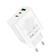 Сетевое Зарядное Устройство Hoco C126A Pure PD40W / QC3.0 (2C1A), White - изображение 5