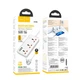 Сітковий фільтр Hoco AC8A 3x220V+3хUSB+ 1хType-C PD QC 30W 1.5М електричний підовжувач швидка зарядка для пристроїв Білий - зображення 2