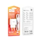 Зарядне мережеве Hoco C106A USB 10.5W + кабель USB to MicroUSB для передачі даних та заряджання для пристроїв Samsung/Sony/Huawei/Xiaomi Білий - изображение 2