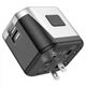 Перехідник для розеток Hoco AC5 2хUSB (EU, US, UK, AUS) Універсальний Сріблястий-Чорний - зображення 4