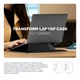 Чохол-конверт для ноутбука 16 , Laptop Sleeve Stand YL7 чорний, універсальний, з підставкою, магнітна застібка, захисний чохол зі штучної шкіри з підкладкою та внутрішньою кишенею, ArmorStandart (ARM69064) - зображення 2