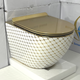 Унітаз підвісний SIA Lumen Gold Elegans безобідковий з сидінням Slim Soft-close 480x360x310 T1130 - изображение 1