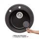 Гранитная мойка на кухню Lidz D510/200 GRF-13 графит - изображение 3