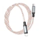 Кабель зарядки Hoco U112 Shine 20W 3А 1М LED Charging Data Cable for Type-C to Lightning Power Delivery для iOS пристроїв iPhone iPad iPod Сірий - изображение 6