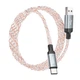 Кабель заряджання Hoco U112 Shine 3А 1М LED Charging Data Cable для USB для Type-C для телефону/смартфону Сірий - зображення 3
