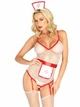 Еротичний костюм медсестрички для рольових ігор Leg Avenue Roleplay TLC Nurse розмір O/S білий - зображення 1