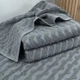 Комплект махровых полотенец Жаккардовых Волна 2шт GM Textile 50х90см, 70х140см 500г/м2 (Серый) - изображение 5