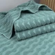 Комплект махровых полотенец Жаккардовых Волна 2шт GM Textile 50х90см, 70х140см 500г/м2 (Мята) - изображение 3
